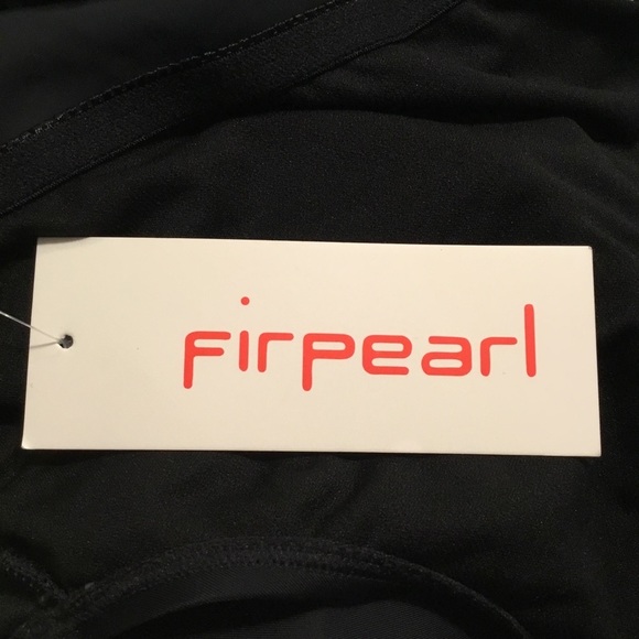 nwt - FIRPEARL Black One-Shoulder Ruffle Tankini Top - Size 16 - Picture 3 of 6